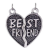 Pandantiv, Jolie Silver, Argint 925, Model Inima Best Friend, 1 g, 10x12 mm - vivimall.ro