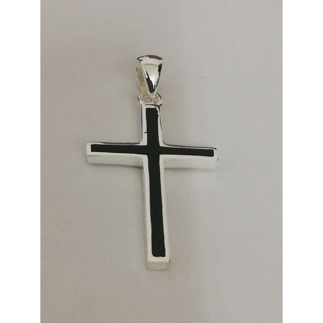 Pandantiv din Argint 925, Cruce cu Onix - vivimall.ro