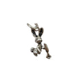 Pandantiv argint 925 Jolie Silver model iepuraș cu morcov, vedere frontală, dimensiuni 20x10 mm