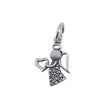 Pandantiv argint 925 model înger cu inimă Jolie Silver, vedere frontală, dimensiuni 20x12 mm
