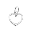 Pandantiv argint 925 model inimă contur Jolie Silver, vedere frontală, dimensiuni 15x12 mm