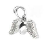 Pandantiv, Jolie Silver, Argint 925, Model Inima cu Aripi, Pietre Zirconiu, 25 x 15 mm, 1.4 g - vivimall.ro