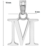 Pandantiv din Argint 925 Jolie Silver, Litera M, 18 x 9 mm, 1.4 g - vivimall.ro