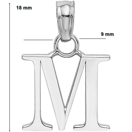 Pandantiv din Argint 925 Jolie Silver, Litera M, 18 x 9 mm, 1.4 g - vivimall.ro