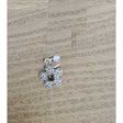 Pandantiv din argint 925 Jolie Silver, model floare cu pietre verzi închis, dimensiuni 1x1 cm, vedere frontală