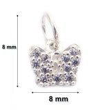 Pandantiv din Argint 925 Jolie Silver, Model Fluturas cu Zirconii, 8 x 8 mm, 0.5 g - vivimall.ro