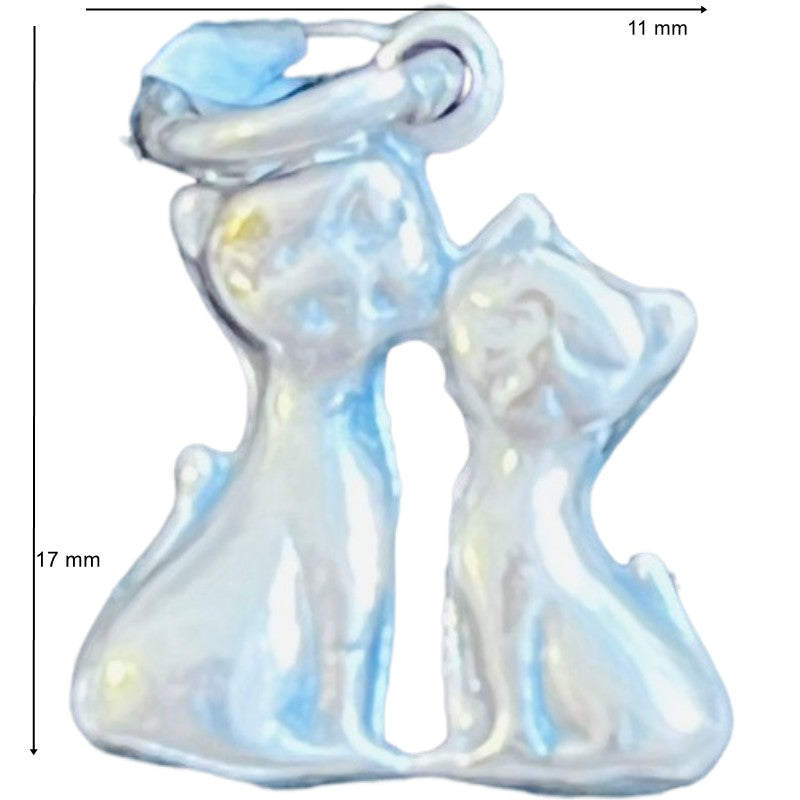 Pandantiv din Argint 925 Jolie Silver, Model Pisicute, 17 x 11 mm, 0.9 g - vivimall.ro