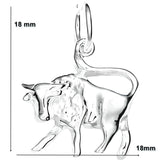 Pandantiv din Argint 925 Jolie Silver, Zodia Taur, 18 x 18 mm, 1 g - vivimall.ro