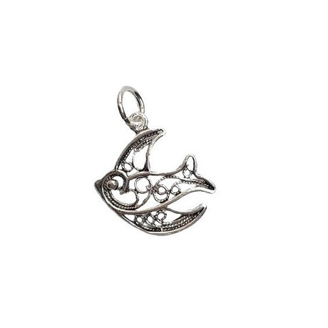 Pandantiv, Jolie Silver, Argint 925, Model Randunica Filigran, 0.8 G, 1.7 x 1.7 Cm - vivimall.ro