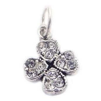 Pandantiv din Argint 925 Trifoi cu Pietre Patinat - vivimall.ro