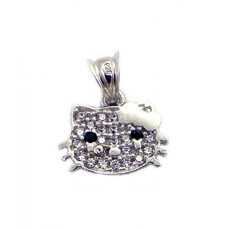 Pandantiv Pisicuta cu pietre, Argint 925, 1 cm x 1.3 cm - vivimall.ro