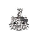 Pandantiv Pisicuta cu pietre, Argint 925, 1 cm x 1.3 cm - vivimall.ro