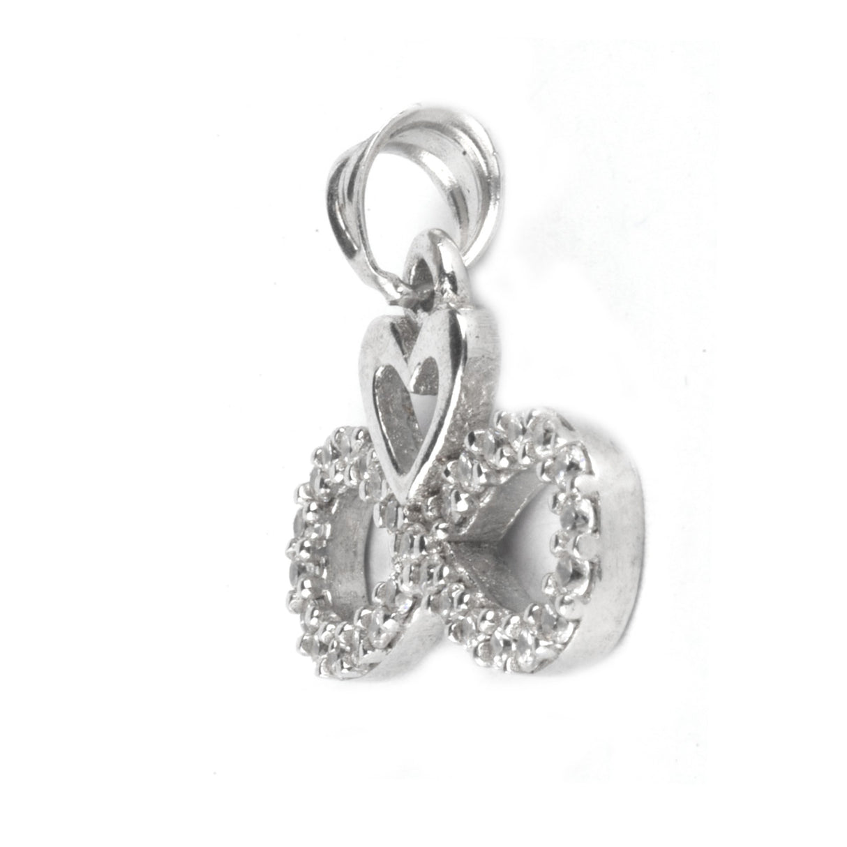 Pandantiv Infinit cu Inima, Argint 925, 1.5 cm x 2 cm - vivimall.ro