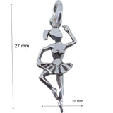 Pandantiv, Jolie Silver, Argint 925, Model Balerina, 27 x 10 mm, 1 g - vivimall.ro