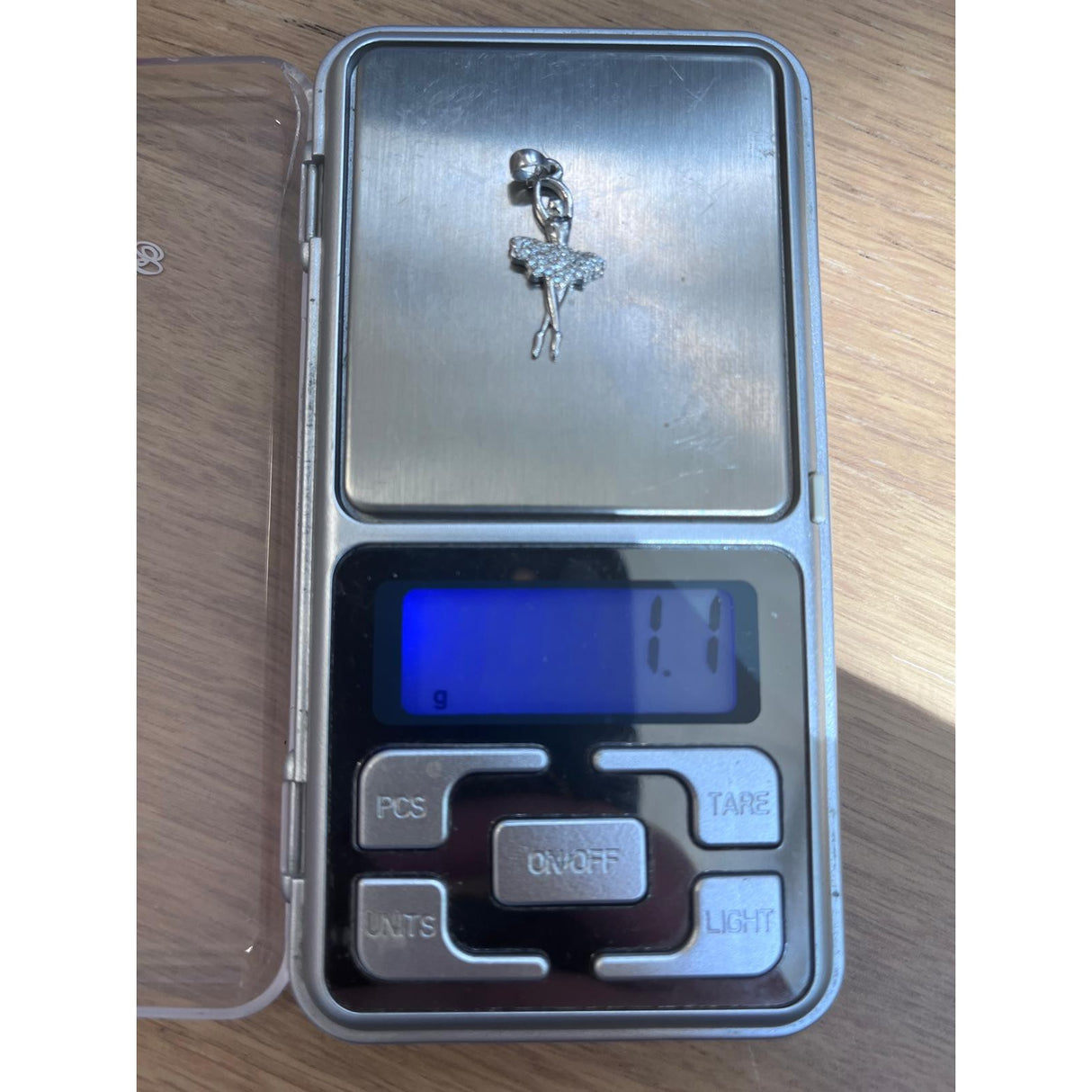 Pandantiv, Jolie Silver, Argint 925, Model Balerina cu Zirconii, 27 x 10 mm, 1.1 g - vivimall.ro