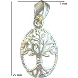 Pandantiv, Jolie Silver, Argint 925, Model Copacul Vietii Rodiat, 22 x 11 mm, 0.9 g - vivimall.ro