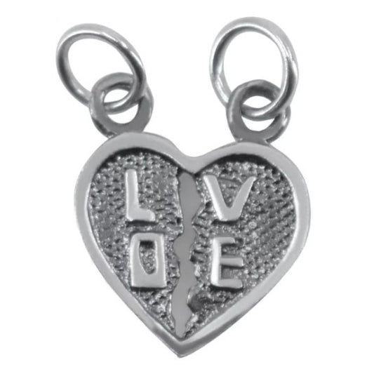 Pandantiv, Jolie Silver, Argint 925, Model Doua Jumatati Love, 1.1 g, 1.5 x 1.5 cm - vivimall.ro