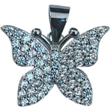 Pandantiv, Jolie Silver, Argint 925, Model Fluture cu Pietre Rodiat, Zirconiu, 18 x 15 mm, 2.3 g - vivimall.ro