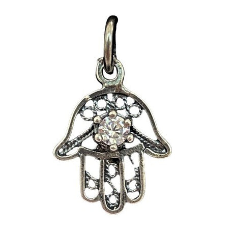 Pandantiv, Jolie Silver, Argint 925, Model Hamza Filigran, 0.9 g, 15x10 mm - vivimall.ro