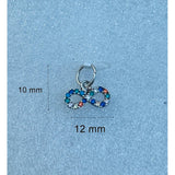 Medál, Jolie ezüst, 925 ezüst, véletlenszerű minta, cirkónium, 0,6 G
