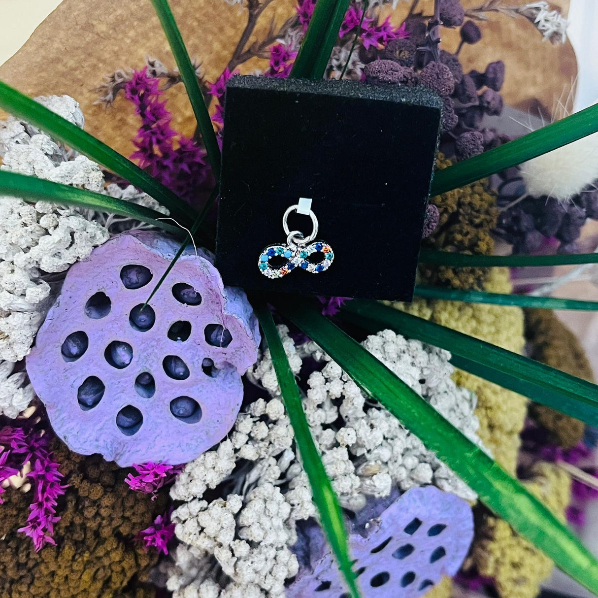 Medál, Jolie ezüst, 925 ezüst, véletlenszerű minta, cirkónium, 0,6 G