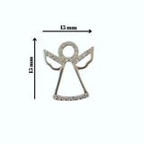 Pandantiv, Jolie Silver, Argint 925, Model Inger Contur cu Pietre, 1 g, 15x15 mm - vivimall.ro