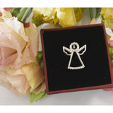 Pandantiv, Jolie Silver, Argint 925, Model Inger Contur cu Pietre, 1 g, 15x15 mm - vivimall.ro