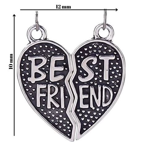 Pandantiv, Jolie Silver, Argint 925, Model Inima Best Friend, 1 g, 10x12 mm - vivimall.ro