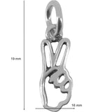 Pandantiv, Jolie Silver, Argint 925, Model Semnul Pacii, 19 x 16 mm, 0.9 g - vivimall.ro