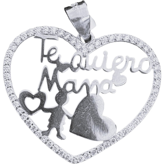 Pandantiv, Jolie Silver, Argint 925, Model Te Quiero Mama, 24 x 24 mm, 1.7 g - vivimall.ro