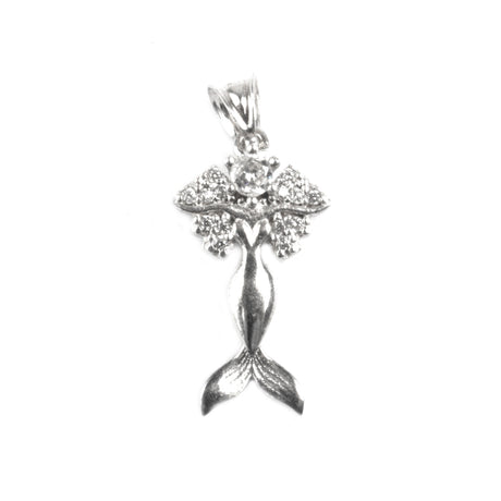 Pandantiv Sirena cu Pietre, Argint 925, 2.5 x 1 cm - vivimall.ro