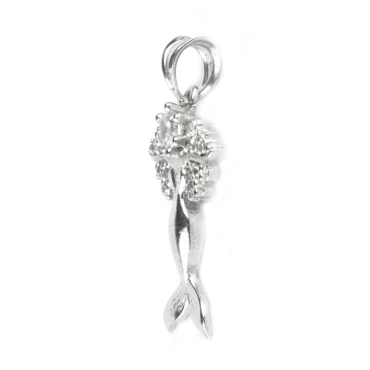 Pandantiv Sirena cu Pietre, Argint 925, 2.5 x 1 cm - vivimall.ro