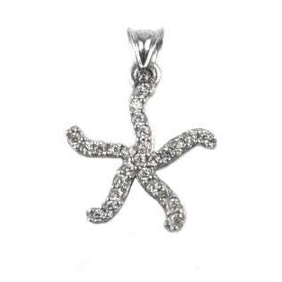 Pandantiv Stea de mare cu pietre, Argint 925, 2 cm x 1.5 cm - vivimall.ro