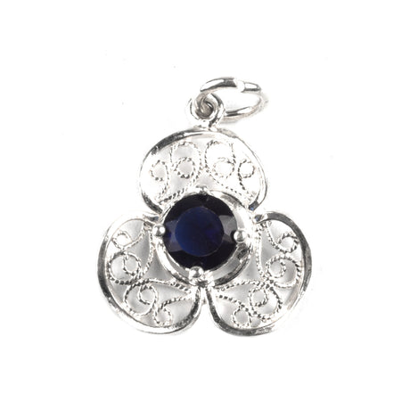 Pandantiv Trandafir cu Piatra, Argint 925, 2.5 x 1.5 cm - vivimall.ro