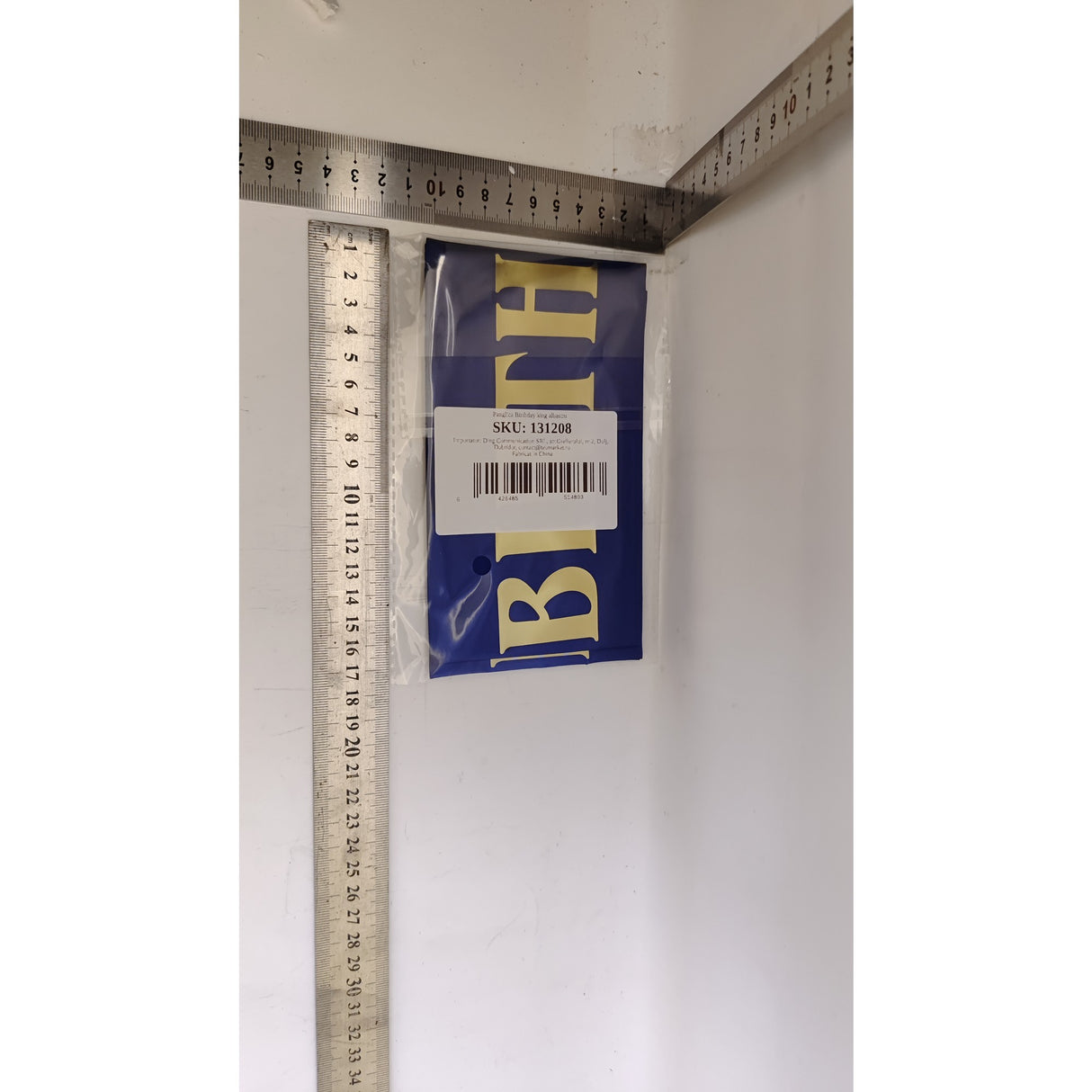 Panglica pentru Aniversare, Vivimall, Model Birthday King, Tematica Aniversare, 160x9.5 cm, Albastru - vivimall.ro