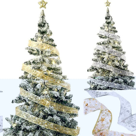 Panglică LED de Crăciun Vivimall Aurie, lungime 1 m , 10 LED-uri, Baterii, Alb rece - vivimall.ro