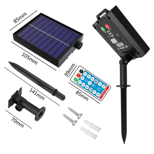 Panou Solar pentru Instalatii Craciun, 31V, 250 mAh, Acumulator de 1200 mAh, 8 Jocuri de lumini, 10 cm x 8 cm - vivimall.ro