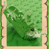 Papuci Casual pentru Adolescenti, Flippy, Model Unisex de Forma Pixel, Rezistenti Usori si Moi din Spuma EVA Antiderapanti, Marime 38-39, Verde deschis - vivimall.ro