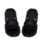 Papuci Casual pentru Adolescenti, Flippy, Model Unisex de Forma Pixel, Rezistenti Usori si Moi din Spuma EVA Antiderapanti, Marime 40-41, Negru - vivimall.ro