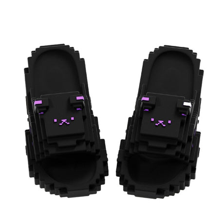 Papuci Casual pentru Adolescenti, Flippy, Model Unisex de Forma Pixel, Rezistenti Usori si Moi din Spuma EVA Antiderapanti, Marime 40-41, Negru - vivimall.ro