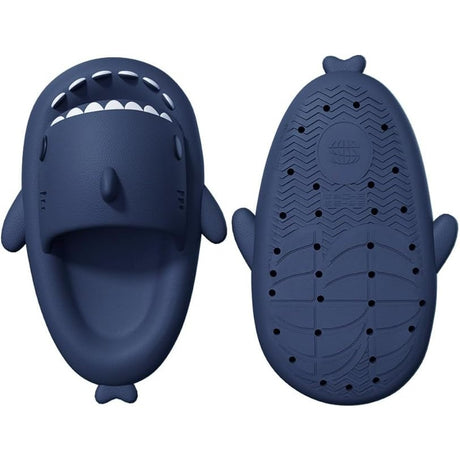 Papuci Tip Rechin, Flippy, Unisex, din Spuma EVA, Talpa Groasa Antiderapanta, Rezistenti la Uzura, Marime 40-41, Albastru Inchis - vivimall.ro