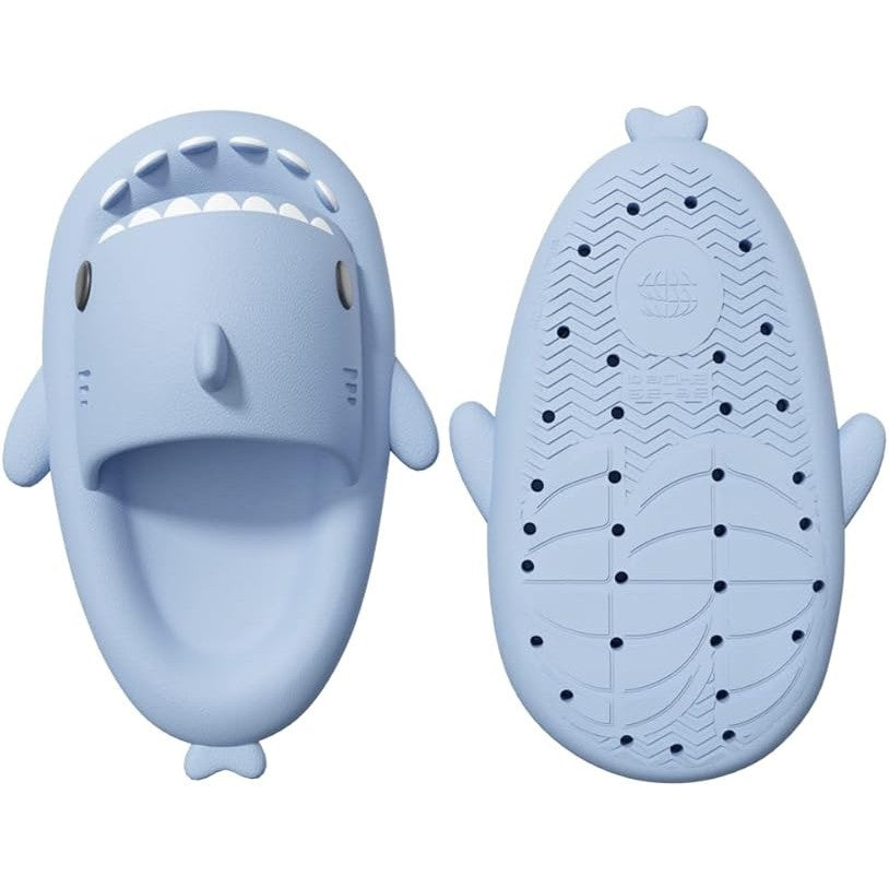 Papuci Tip Rechin, Flippy, Unisex, din Spuma EVA, Talpa Groasa Antiderapanta, Rezistenti la Uzura, Marime 40-41, Albastru Deschis - vivimall.ro