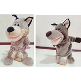 Papusa de Mana pentru Teatru de Papusi, Flippy, din Plus, 25 x 10 x 8 cm, Model Lup, Bej - vivimall.ro