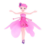 Papusa Zana Zburatoare, Vivimall, Jucarie cu Senzor pentru Coordonarea Miscarilor, Incarcare USB, cu Lumini, 19x6.5 cm, Roz - vivimall.ro