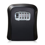 Cutie pentru Chei cu Parola, Flippy, din Aliaj de Aluminiu si Plastic, Cod din 4 Cifre, Impermeabila, Negru - vivimall.ro