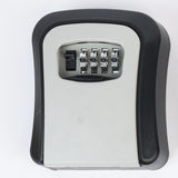 Cutie pentru Chei cu Parola, Flippy, din Aliaj de Aluminiu si Plastic, Cod din 4 Cifre, Impermeabila, Gri - vivimall.ro