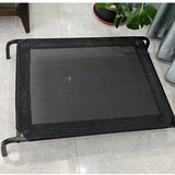 Pat pentru Animalele de Companie, Vivimall, din Plasa este Rezistent la Umiditate, Picioare de Otel, Respirabil, Marimea M 90 x 60 x 16 cm, Negru - vivimall.ro