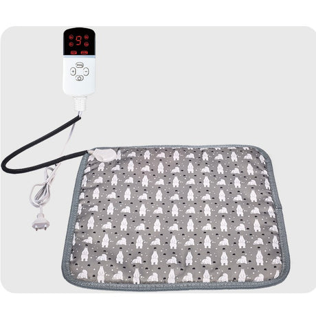 Patura electrica pentru animale de companie, Vivimall, perna pentru caini, 45 x 45 cm, 28 W, 3 trepte de reglaj, perna pentru pisici, Anti-Alunecare, Gri - vivimall.ro