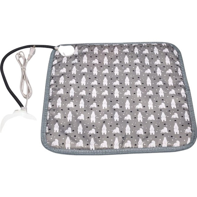 Patura electrica pentru animale de companie, Vivimall, perna pentru caini, 45 x 45 cm, 28 W, 3 trepte de reglaj, perna pentru pisici, Anti-Alunecare, Gri - vivimall.ro