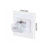Set 2 Carlige Adezive Transparente, Rezistente La Apa, 5 Kg, Plastic, 6X6X4 Cm - vivimall.ro